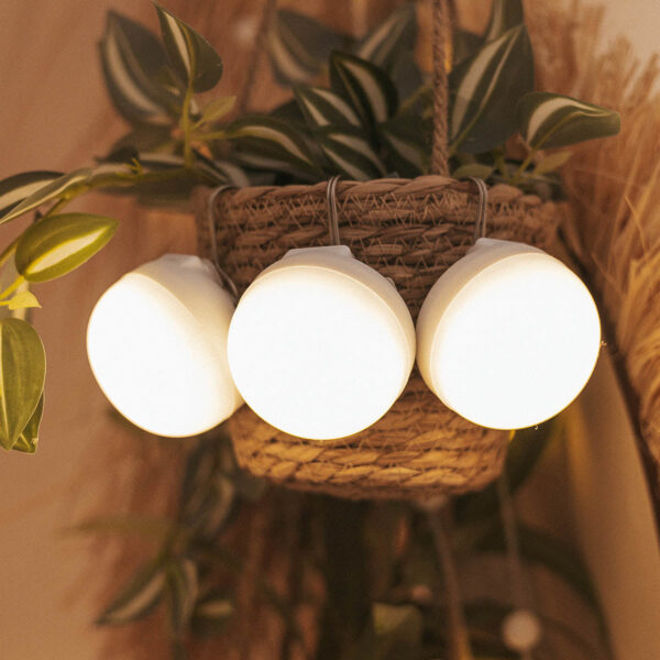 Lavatica Cherry Mini Portable Rechargeable Bulbs – Pack of 3
