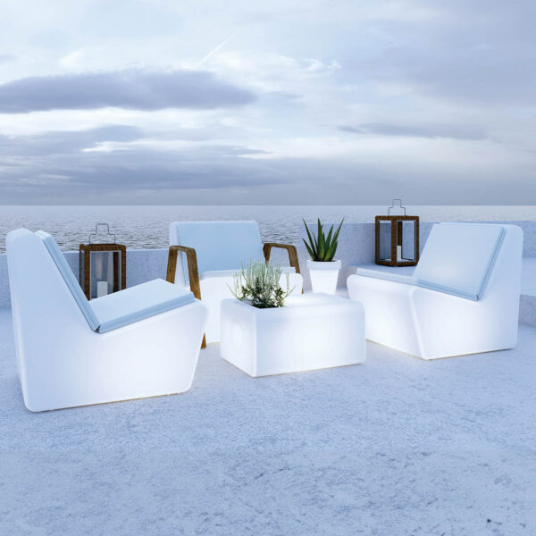 Lavatica Tarida Pack – 1 Bluetooth Speaker Table + 2 Chairs Without Armrests